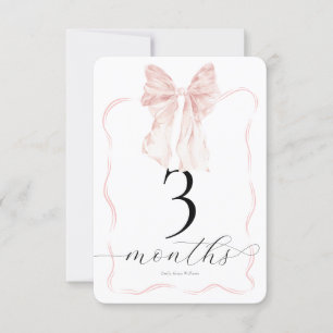 Cartes en pierre rose pour bébé - 3 mois