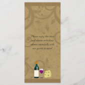 Cartes en rack à la carte du menu du vin et du fro (Dos)