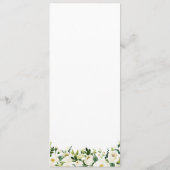 Cartes en rack de menu Fleur Blanche et Mariage Ve (Dos)