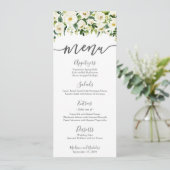 Cartes en rack de menu Fleur Blanche et Mariage Ve (Debout devant)