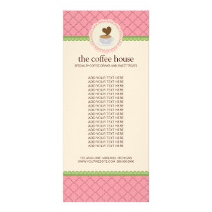 Cartes en rack de produits de la Boutique de café