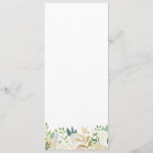 Cartes en rack Mariage à fleurs or et blanc (Dos)
