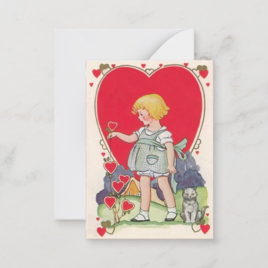 Cartes enfants Valentine vintage (Devant)