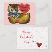 Cartes enfants Valentine vintage (Devant / Derrière)