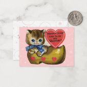 Cartes enfants Valentine vintage (Devant/Arrière en situation)