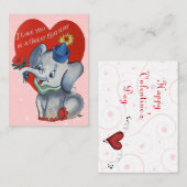 Cartes enfants Valentine vintage (Devant / Derrière)