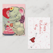 Cartes enfants Valentine vintage (Devant / Derrière)