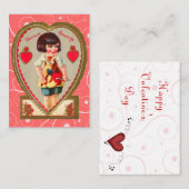 Cartes enfants Valentine vintage (Devant / Derrière)
