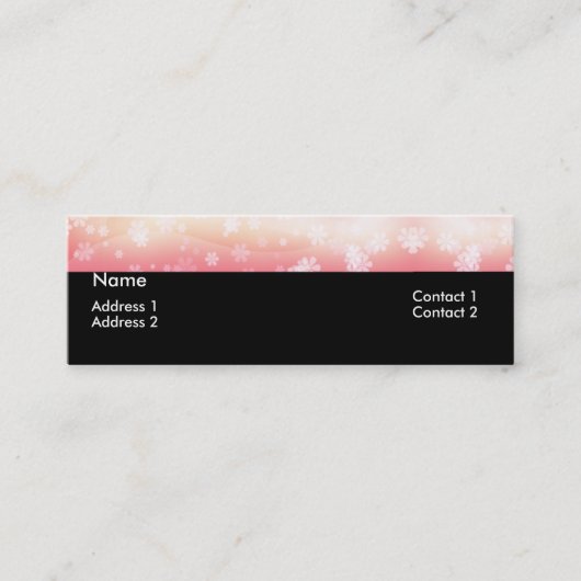 Cartes épatantes de profil de fleur rose-clair de (Devant)