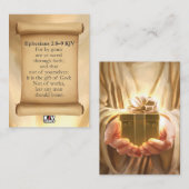 Cartes Ephésiens 2:8-9 KJV (Devant / Derrière)