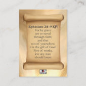 Cartes Ephésiens 2:8-9 KJV (Devant)