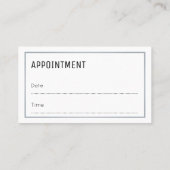 Cartes "essentielles" de rendez-vous d'opticien (Dos)