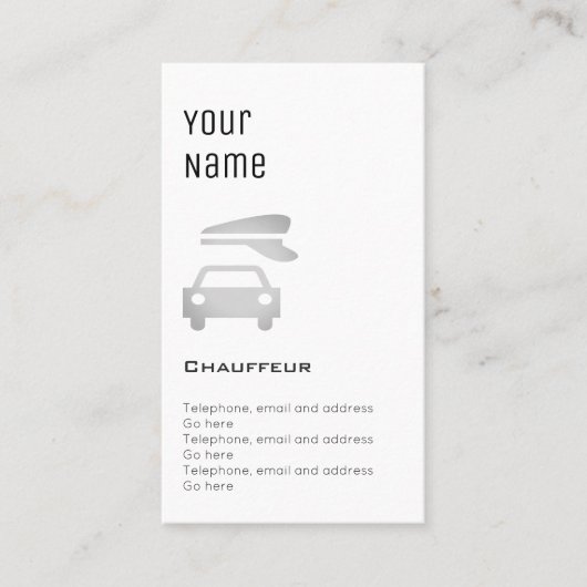 Cartes "essentielles" des prix de chauffeur (Devant)