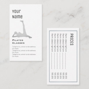 Cartes "essentielles" des prix de Pilates