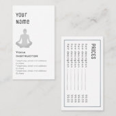 Cartes "essentielles" des prix d'instructeur de (Devant / Derrière)