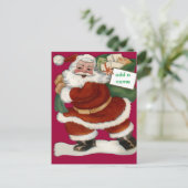 Cartes et autocollants Santa Claus personnalisable (Debout devant)