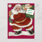Cartes et autocollants Santa Claus personnalisable (Devant)