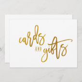 Cartes et cadeaux 5X7 Signe-Brush Script-Faux Gold (Devant / Derrière)