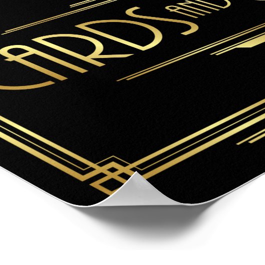 CARTES et CADEAUX Art Déco Signe Imprimer (Coin)