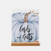 Cartes et cadeaux Baby shower Citrouille bleu (Recto)