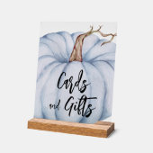 Cartes et cadeaux Baby shower Citrouille bleu (Angle)