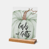 Cartes et cadeaux Baby shower Citrouille vert (Angle)