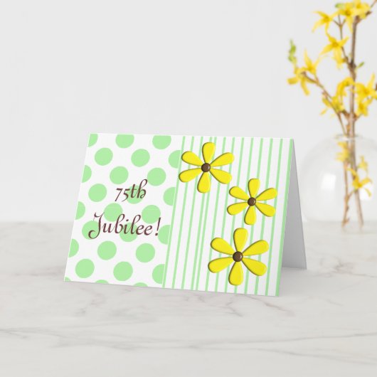 Cartes et cadeaux catholiques Nun Diamond 75e Jubi (Fleur jaune)