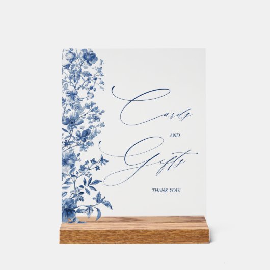 Cartes et cadeaux de Fête des mariées bleu (Recto)