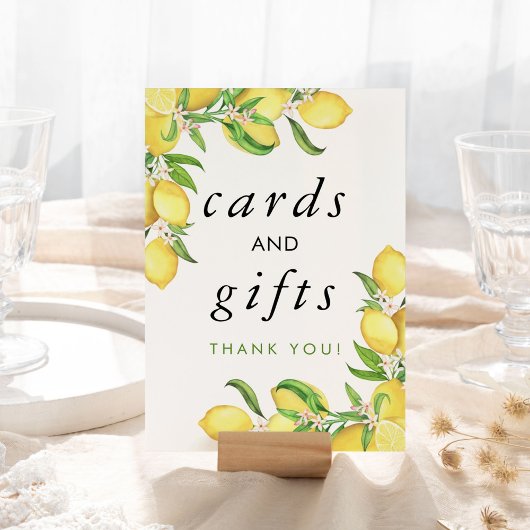 Cartes et cadeaux de Fête des mariées citron aquar