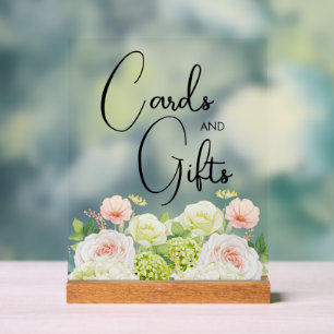 Cartes et cadeaux de Fête des mariées Florale Aqua