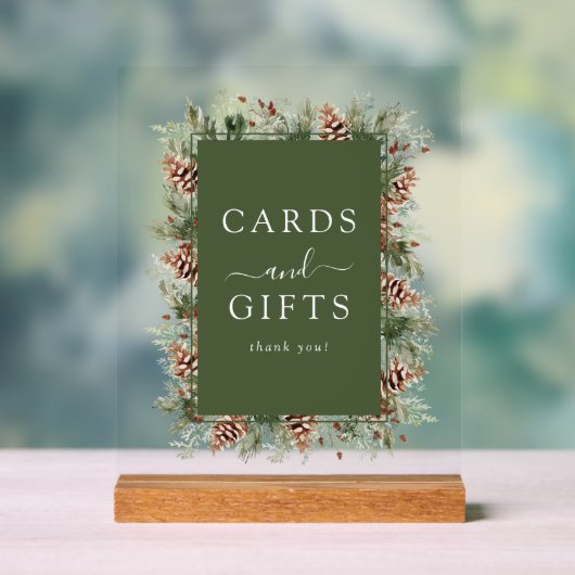 Cartes et cadeaux de l'hiver vert (Neutre)