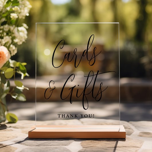 Cartes et cadeaux de mariage en noir simple