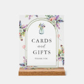 Cartes et cadeaux de mariage en pot de Mason de fl (Recto)