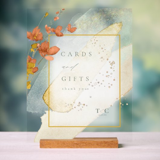 Cartes et cadeaux de mariage fleurs sauvages Gold  (Neutre)
