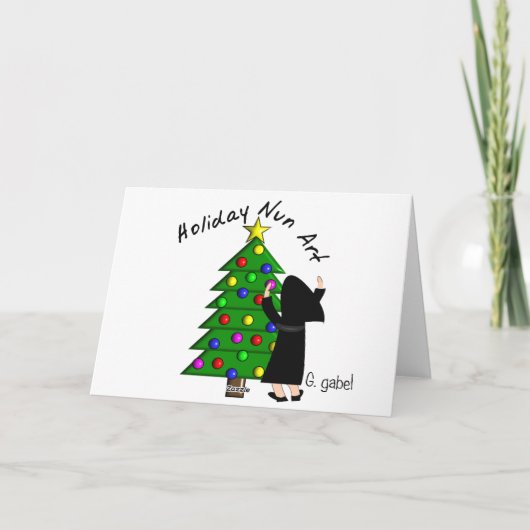 Cartes et cadeaux de Noël Nun (Dos)