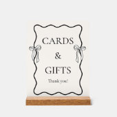 Cartes et Cadeaux de Réception de Mariage Noir Att (Recto)