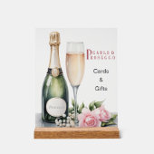 Cartes et Cadeaux de Réception de Mariage Perles e (Recto)