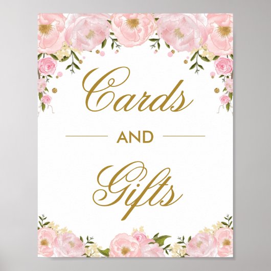 Cartes et cadeaux Décoration Mariage florale rose  (Devant)