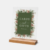 Cartes et cadeaux d'hiver verts (Angle)