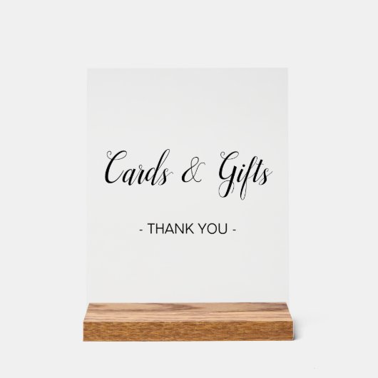 Cartes et cadeaux Élégant Script Minimal (Recto)