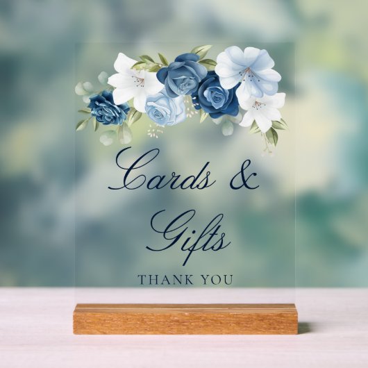 Cartes et cadeaux Floral Dusty Blue (Neutre)