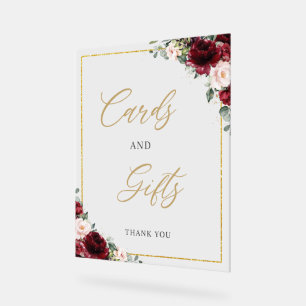 Cartes et cadeaux Floral Rose Burgundy Blush