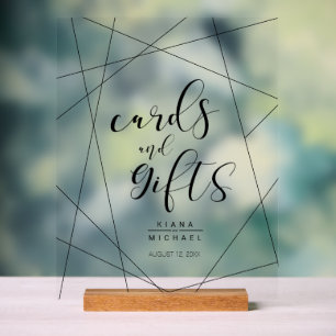 Cartes et cadeaux géométriques métalliques Argent
