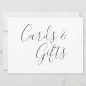 Cartes et cadeaux gris Calligraphie Texte (Devant)