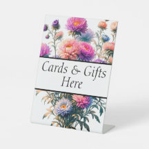 Cartes et cadeaux ici mariage signe de table cadea