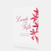 Cartes et cadeaux mariage d'aquarelle d'orchidée r (Angle)
