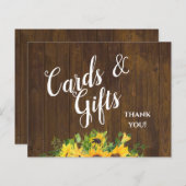 Cartes et cadeaux Merci Rustique Mariage Signal (Devant / Derrière)