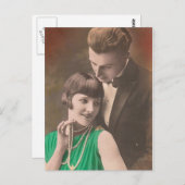 Cartes et Cadeaux pour Couples Romantiques Antique (Devant / Derrière)