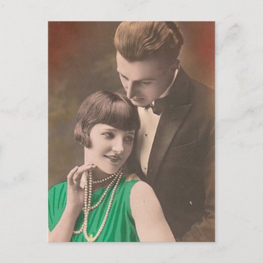 Cartes et Cadeaux pour Couples Romantiques Antique (Devant)