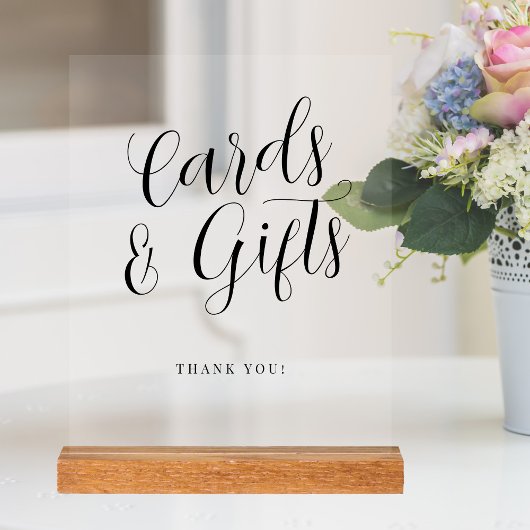 Cartes et cadeaux simple script moderne mariage